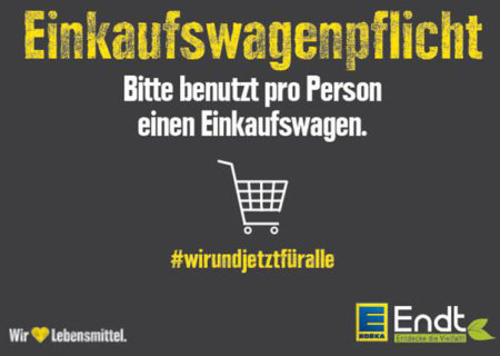 Bitte nutzen Sie einen Einkaufswagen bei Ihrem Einkauf